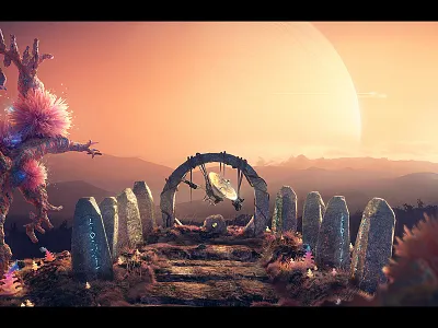 Second Contact 3d 40th years anniversary blender competition concept environment fantasy finalist voyager