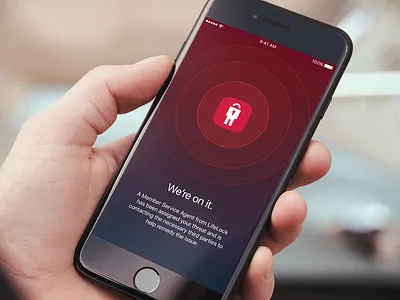 LifeLock - We're on it app design device ios loading mobile phone screen ui ux