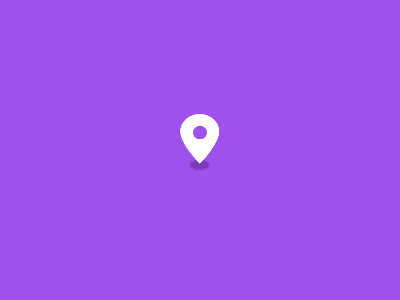 Bouncing Map Pin animation bounce flat gps icon location map motion principle travel