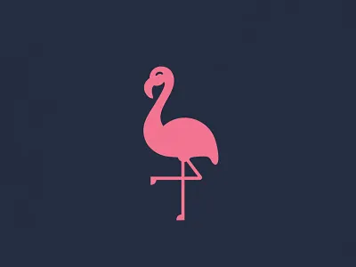 Flamingo animal bird fashion flamingo logo nature outdoor shape shop simple social symbol