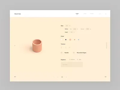 Daily UI :: 033 - Customize Product blender clay color cup customize daily design minimal neutral sketch ui ux