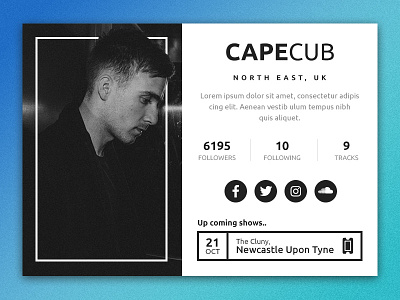 Daily UI challenge #006 — User profile dailyui ui user profile