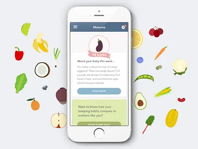 Materna app baby healthcare ios life science mobile pregnancy ui