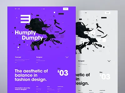 Fashion Details Page - Humpty Dumpty app campaign design desktop fashion glitch responsive typography ui ux web