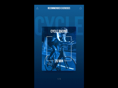 Concept of a personal trainer app animation cards fitness interaction ios mobile app slide sport trainer ui ux