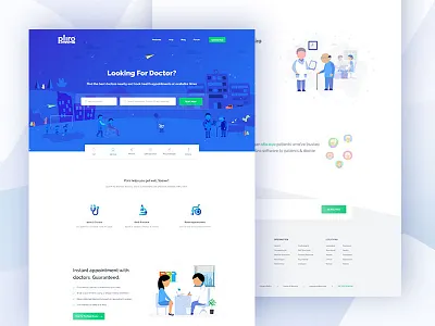Doctor || Landing Page creative gradient color doctor integration landing page minimal ui ux uidesign webdesign webpage web website white clean light