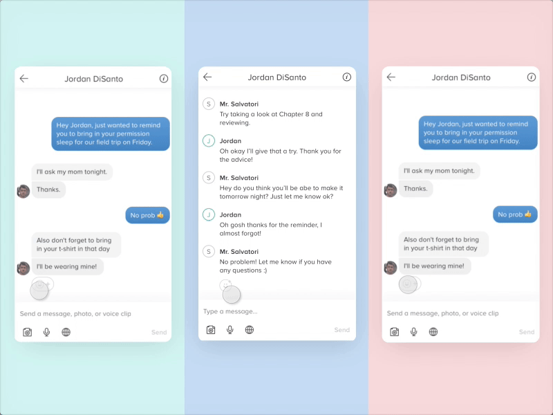 Reactions Explorations animation chat emoji flinto gif interaction ios messaging mobile prototype prototyping reactions