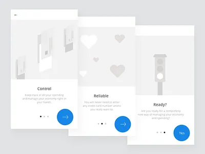 Onboarding Economy App app blue boarding design illustrations interface mobile on ui ux