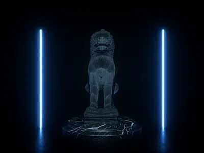 The statue cinema4d light material octane scan statue