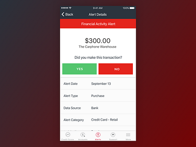 LifeLock Alert Mobile App app design device ios loading mobile phone screen ui ux