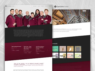 Saint Ephraim Male Choir website choir concerts male music musician parallax red saint sitebuild ui ux webdesign