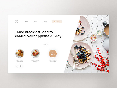 Restaurant clean design food home landing page minimal restaurant ui ux web website zihad