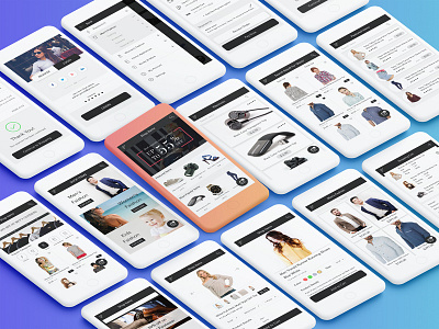 ECommerce Shopping App UI Kit buy cart ecommerce fashion flat design freebie material design online order premium product shop