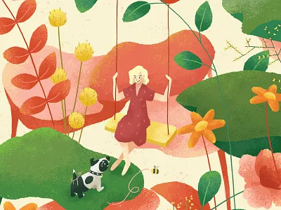 Alexandria floral illustration life love memorial personal remember swing