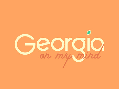 Just an old sweet song keeps... custom georgia hurricane peach ray charles relief south typography