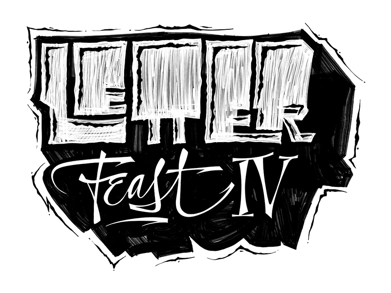 Letter Feast 4 expressive handlettering interlock letter feast lettering procreate script
