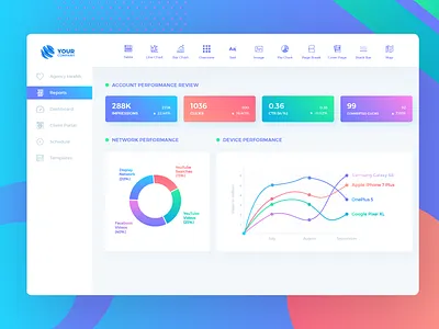 Report Management Dashboard app chart clean colors dashboard design graph landing management marketing minimal presentation