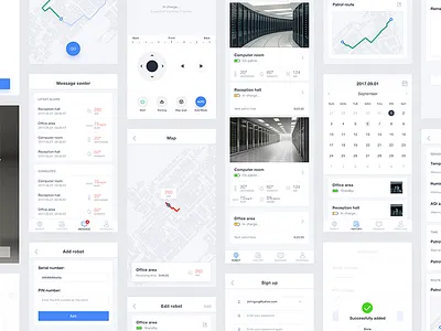 More pages of MYNT Security app ai alarm auto control location map position remote route sensor sign slam