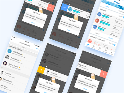 Radar Mobile | Swipe to execute behavior app approval approve behavior deputy field list mobile object radar swipe tutorial