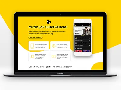 Turkcell fizy Landing Page app desktop fizy landing page mobile music turkcell ui web website