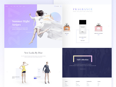 E-Commerce Landing Design commerce dlex interface landing layout minimal product shopping sketch ui kit ux