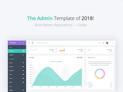 Dashboard - TheAdmin admin application backend bootstrap4 cms crm dashboard framework saas startup uikit webapp