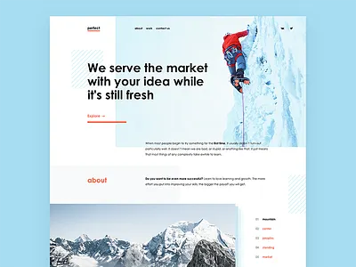 Part of landing page button flat typography ui ux web
