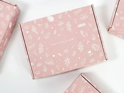 Yllo Beauty Package Design box flowers health illustration package design pattern skincare