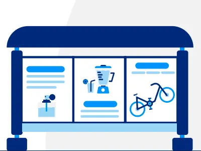 We Advertise advertise billboard bus city cityscape illustration programmatic