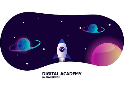 DIGITAL aftereffects animated branding emblem galaxy illustrator logo missile photoshop rocket space