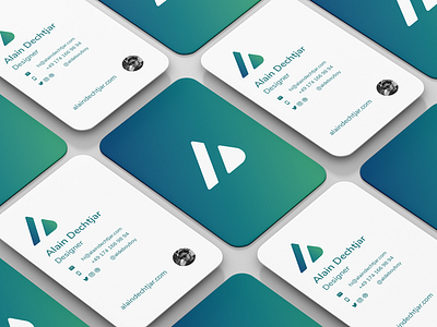 My own business cards ad business cards logo personal simple triangular vertical