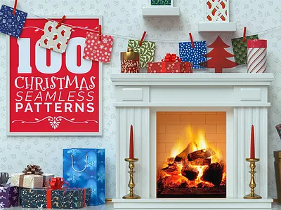 100 Snowflake Seamless Patterns background christmas collection pattern seamless pattern suface design textile vector wallpaper winter xmas