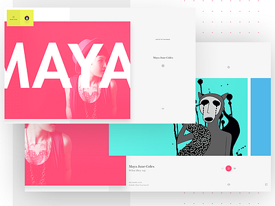 Artist of the week - Sneek Peek app artist content design header hero layout music navigation parallax type web