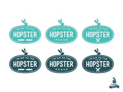 I'm Hip to The Hopster Shirt Design V2 badge design bunny carrots hopster rabbit rebates shirt design