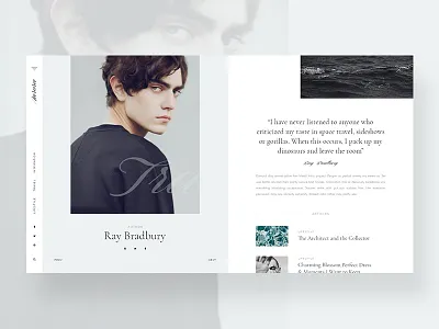 Aurora Magazine blog calligraphy clean grid logo magazine news photo typography ui ux web