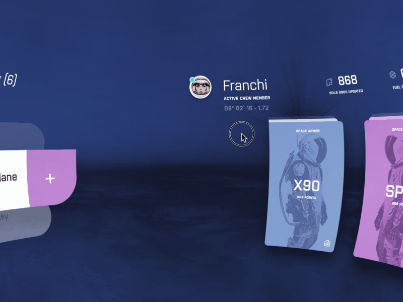 VR and UI Experiemnt ar experiment gif gui landing oculus typography ui ux vr