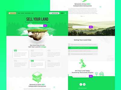 Sell Your Land Online clean design estate agency estate agent interface land landlord real estate ui user ux web