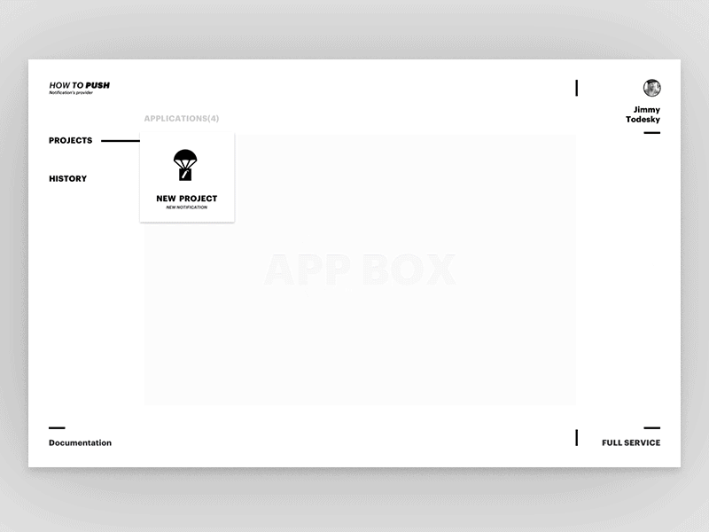 Howtopush dashboard screen animation dashboard draft hover state test ui ux
