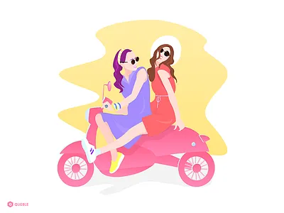 bestie animation app branding design icon illustration mobile queble solutions ui ux web
