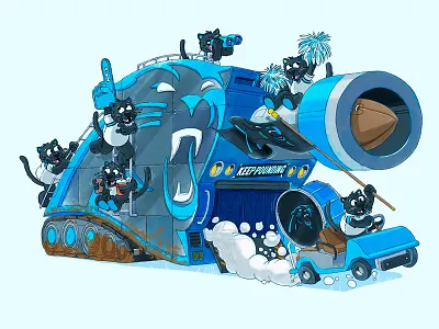 Mewmew Kitteh Tank cartoon football nfl panthers tank