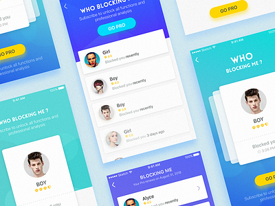 Blocking Me Page block design ui user interface
