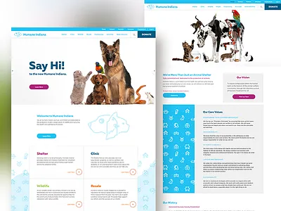 Humane Indiana Website Design & Development branding humane society web design web development