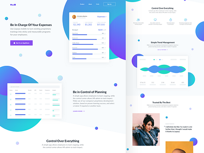 Finance Landing Page app landing page conversion landing page download app expenses expenses visuals finance landing page strategy tracking app