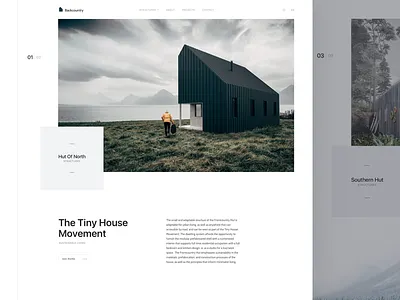 Backcountry Hut Co app card clean dashboard landing page layout product responsive ui ux web website