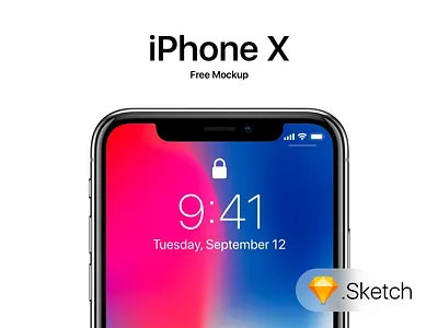 Free iPhone X Mockup - Sketch free iphone x mockup sketch