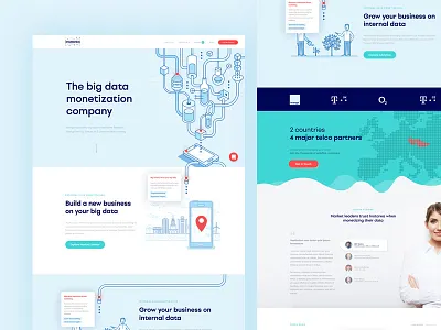 Instarea brand company design development illustration minimal product telco ui ux webdesign website