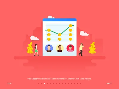 CRM Web App Onboarding - Sales campaign crm dashboard data flat gmail graphic illustration mail marketing onboarding