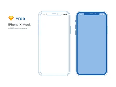 Free Minimal iPhone X Mockup design line minimal mock mockup product design sketch free ui ux