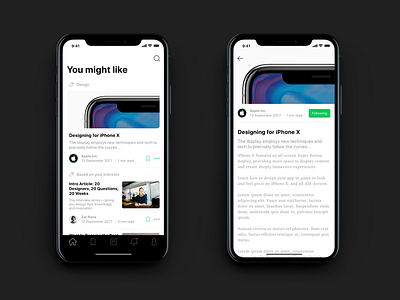 ✌️ Medium Concept on iPhone X clean concept ios 11 iphone x medium minimalistic redesign white