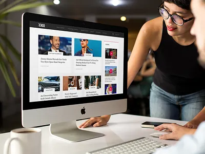 News Homepage branding feed flat homepage news notch simple ui ux